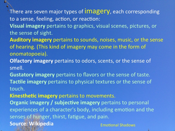 types of imagery in poems